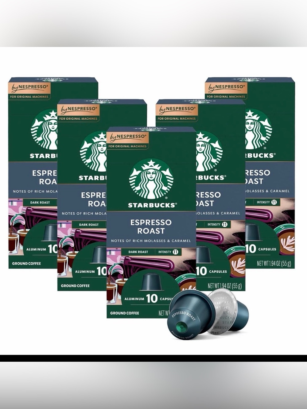 Starbucks by Nespresso Original line Coffee Pods-50 Loose Pods espresso